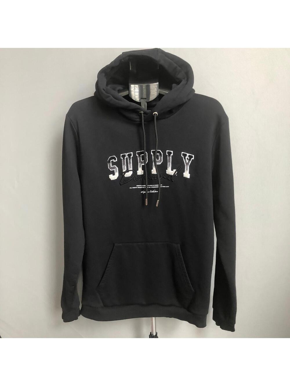 Supply & Demand NY Black Hoodie Sweatshirt Men's XL NYC Streetwear Pullover